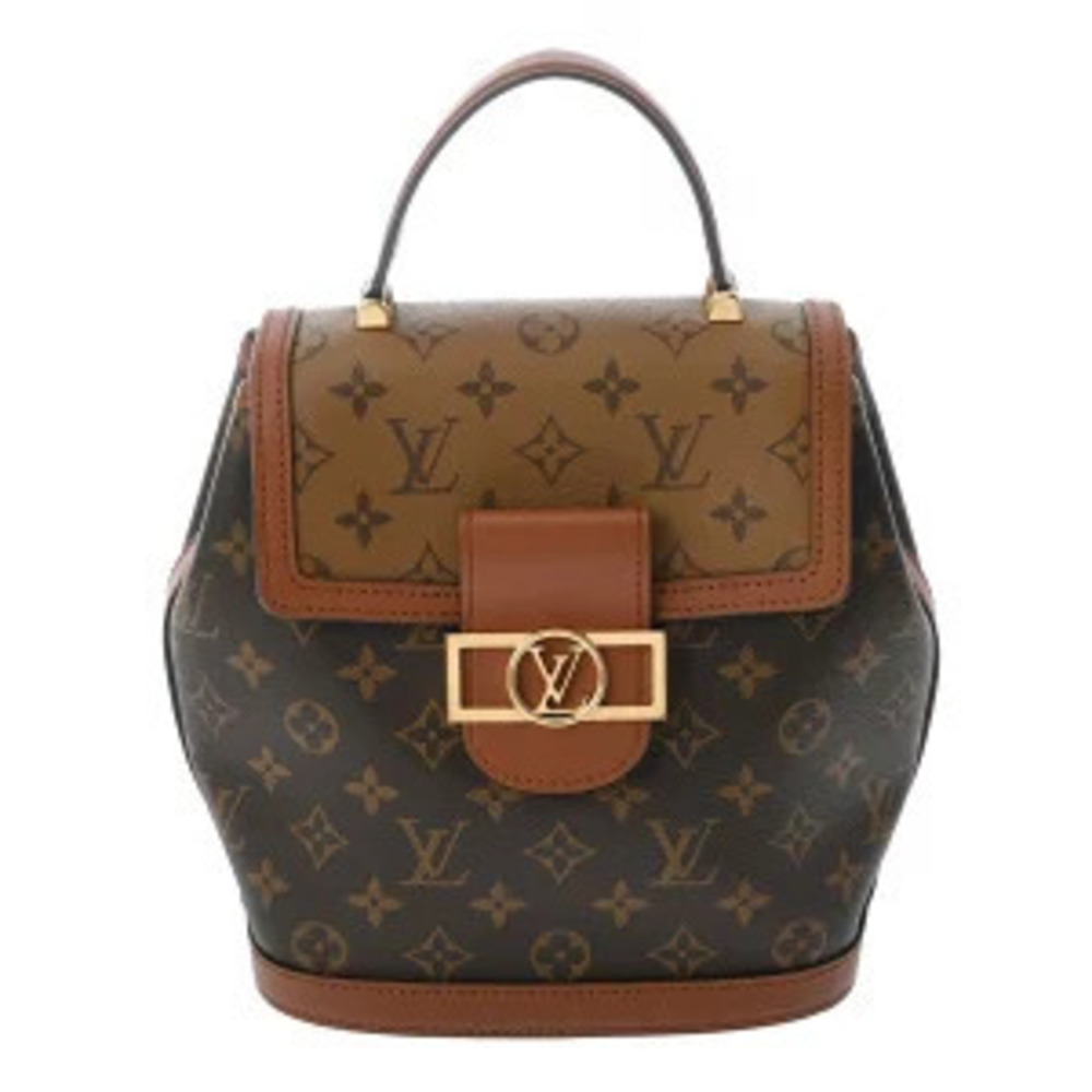 Louis Vuitton Monogram Reverse Dauphine Backpack Brown Daypack Bag
